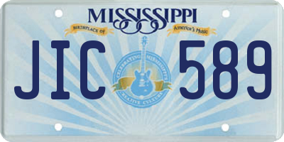 MS license plate JIC589