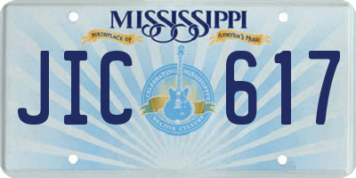 MS license plate JIC617
