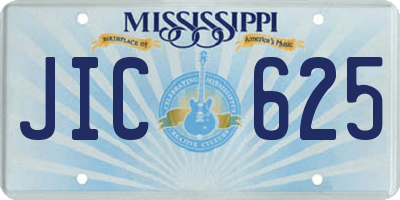 MS license plate JIC625