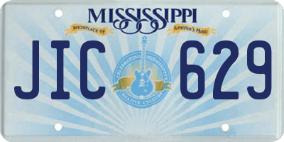MS license plate JIC629