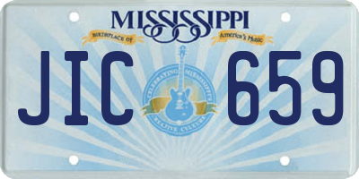 MS license plate JIC659