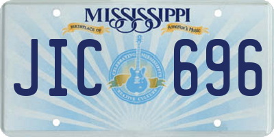 MS license plate JIC696