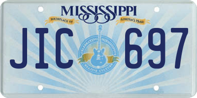 MS license plate JIC697