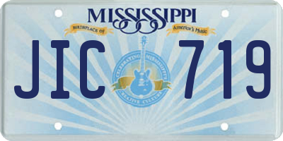 MS license plate JIC719