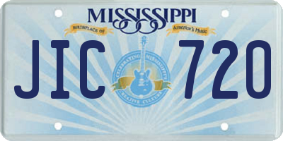 MS license plate JIC720