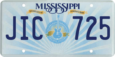 MS license plate JIC725