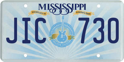 MS license plate JIC730