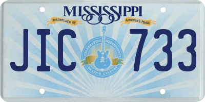 MS license plate JIC733