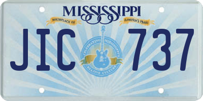 MS license plate JIC737