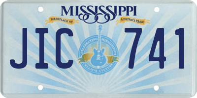 MS license plate JIC741
