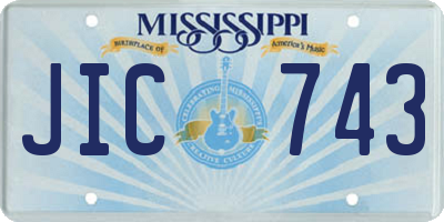 MS license plate JIC743