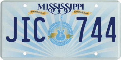 MS license plate JIC744