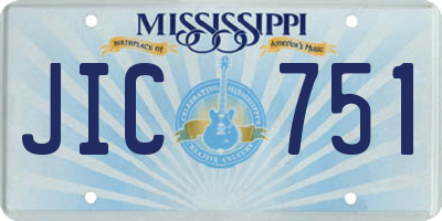 MS license plate JIC751