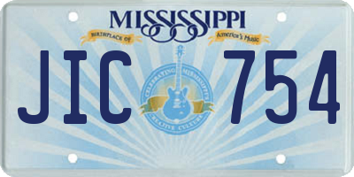 MS license plate JIC754