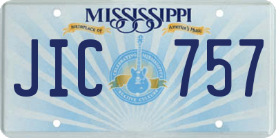 MS license plate JIC757