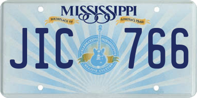 MS license plate JIC766