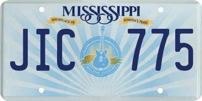 MS license plate JIC775