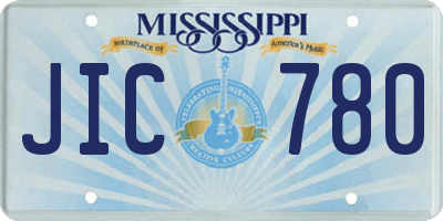 MS license plate JIC780