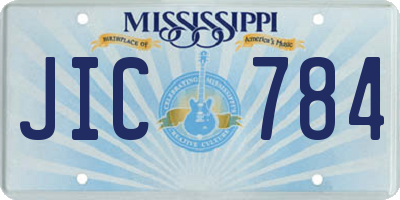 MS license plate JIC784