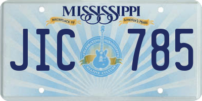 MS license plate JIC785