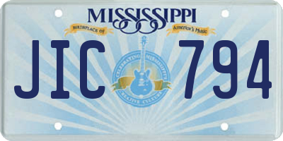 MS license plate JIC794