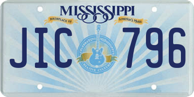 MS license plate JIC796