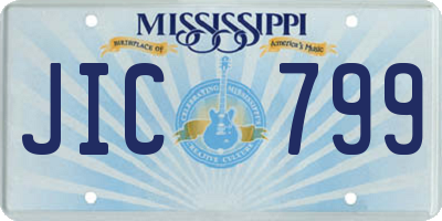 MS license plate JIC799