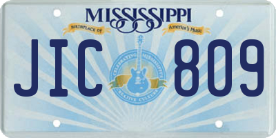 MS license plate JIC809