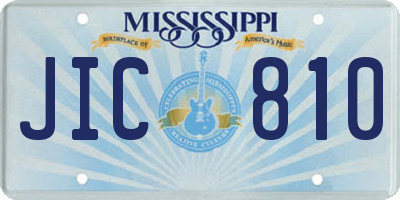 MS license plate JIC810