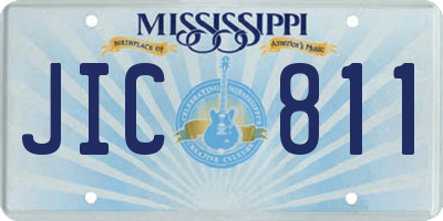 MS license plate JIC811