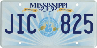 MS license plate JIC825