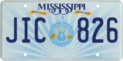 MS license plate JIC826