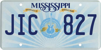 MS license plate JIC827