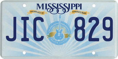 MS license plate JIC829