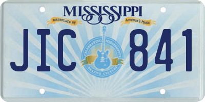 MS license plate JIC841
