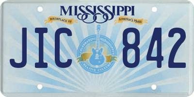MS license plate JIC842