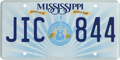 MS license plate JIC844