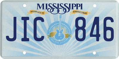 MS license plate JIC846