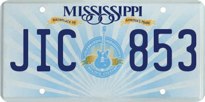 MS license plate JIC853