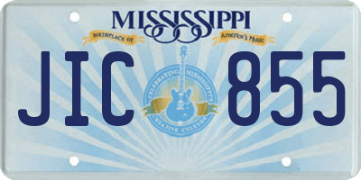 MS license plate JIC855