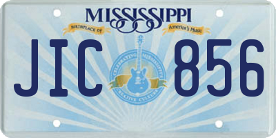 MS license plate JIC856