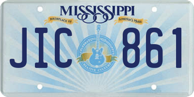 MS license plate JIC861