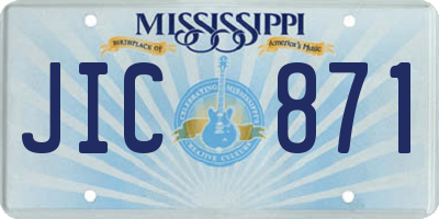 MS license plate JIC871