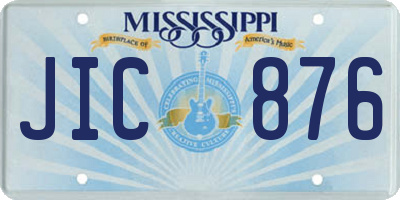 MS license plate JIC876