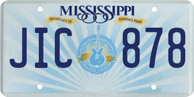 MS license plate JIC878