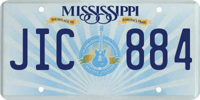 MS license plate JIC884