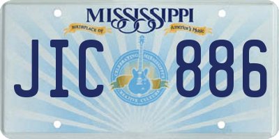 MS license plate JIC886