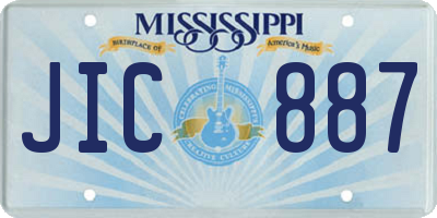 MS license plate JIC887