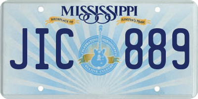 MS license plate JIC889