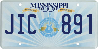 MS license plate JIC891